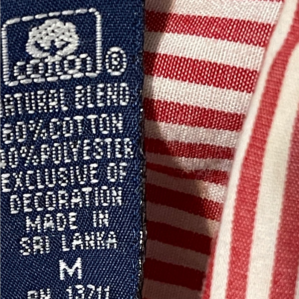Karen Scott Red White Stars Patriotic Short Sleeve Button Up Shirt Rodeo Medium - Picture 6 of 7